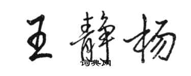 駱恆光王靜楊行書個性簽名怎么寫