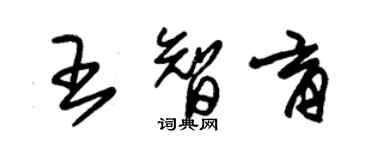 朱錫榮王智育草書個性簽名怎么寫