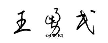 梁錦英王勇民草書個性簽名怎么寫