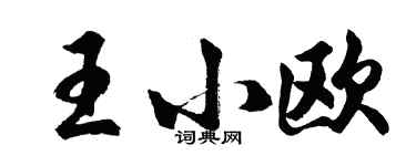 胡問遂王小歐行書個性簽名怎么寫