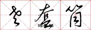 梁錦英老套筒草書怎么寫