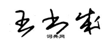 朱錫榮王書成草書個性簽名怎么寫