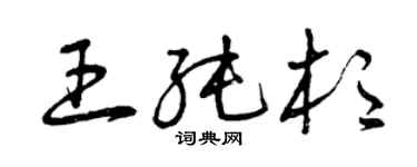 曾慶福王純杉草書個性簽名怎么寫