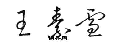 駱恆光王素雪草書個性簽名怎么寫