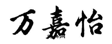 胡問遂萬嘉怡行書個性簽名怎么寫