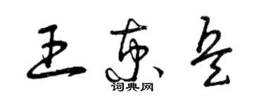 曾慶福王京兵草書個性簽名怎么寫