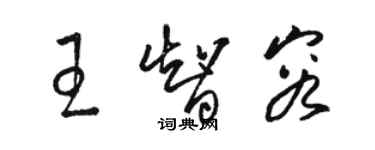 駱恆光王智容草書個性簽名怎么寫