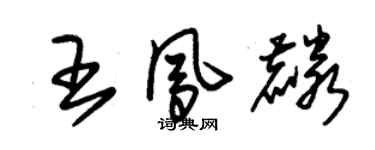 朱錫榮王鳳麟草書個性簽名怎么寫