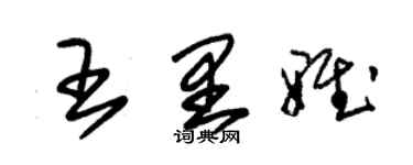 朱錫榮王里雅草書個性簽名怎么寫