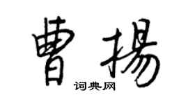 王正良曹揚行書個性簽名怎么寫