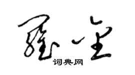 梁錦英羅金草書個性簽名怎么寫