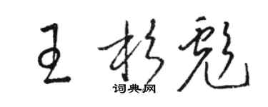 駱恆光王杉彪草書個性簽名怎么寫