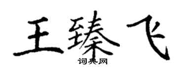 丁謙王臻飛楷書個性簽名怎么寫