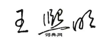 駱恆光王熙明草書個性簽名怎么寫