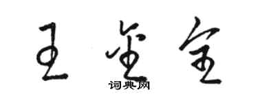 駱恆光王金全草書個性簽名怎么寫