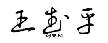 曾慶福王武平草書個性簽名怎么寫