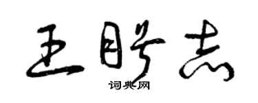 曾慶福王盼志草書個性簽名怎么寫