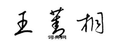 梁錦英王菁桐草書個性簽名怎么寫