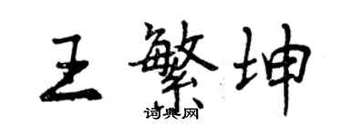 曾慶福王繁坤行書個性簽名怎么寫