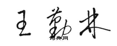 駱恆光王勤林草書個性簽名怎么寫