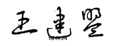 曾慶福王建盟草書個性簽名怎么寫