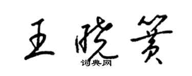 梁錦英王曉簧草書個性簽名怎么寫