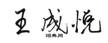 駱恆光王成悅行書個性簽名怎么寫