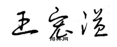 曾慶福王宏溢草書個性簽名怎么寫