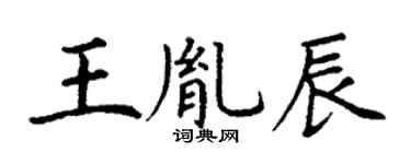 丁謙王胤辰楷書個性簽名怎么寫