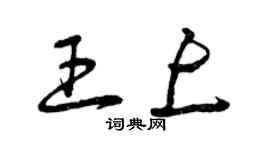 曾慶福王上草書個性簽名怎么寫