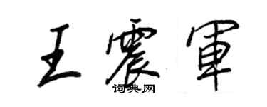 王正良王震軍行書個性簽名怎么寫