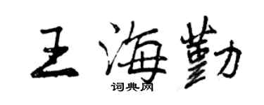 曾慶福王海勤行書個性簽名怎么寫