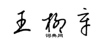 梁錦英王柳辛草書個性簽名怎么寫