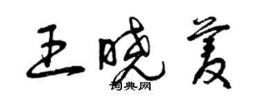 曾慶福王曉菱草書個性簽名怎么寫