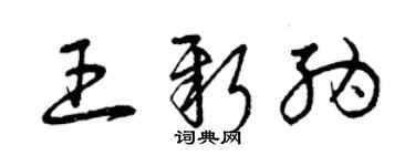 曾慶福王新納草書個性簽名怎么寫