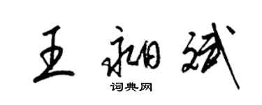 梁錦英王昶斌草書個性簽名怎么寫