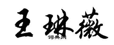 胡問遂王琳薇行書個性簽名怎么寫