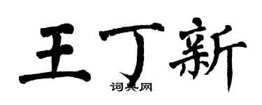 翁闓運王丁新楷書個性簽名怎么寫