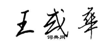 王正良王或華行書個性簽名怎么寫