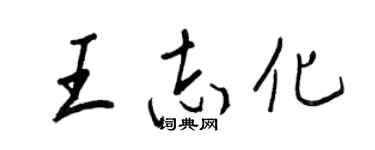 王正良王志化行書個性簽名怎么寫