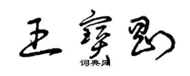 曾慶福王寶剛草書個性簽名怎么寫