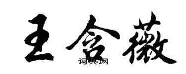 胡問遂王含薇行書個性簽名怎么寫