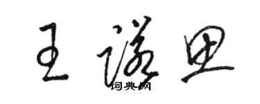 駱恆光王諾思草書個性簽名怎么寫