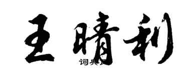 胡問遂王晴利行書個性簽名怎么寫