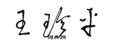 駱恆光王珍平草書個性簽名怎么寫