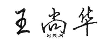 駱恆光王尚華行書個性簽名怎么寫