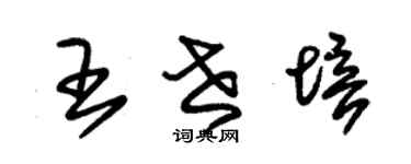 朱錫榮王世培草書個性簽名怎么寫