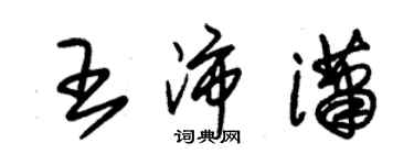 朱錫榮王沛瀟草書個性簽名怎么寫