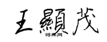 王正良王顯茂行書個性簽名怎么寫