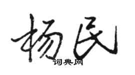 駱恆光楊民行書個性簽名怎么寫